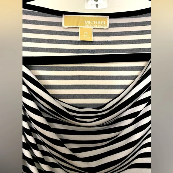Michael Michael Kors Striped Cowl Neck Draped Sleeveless Top Size XS - Picture 4 of 6